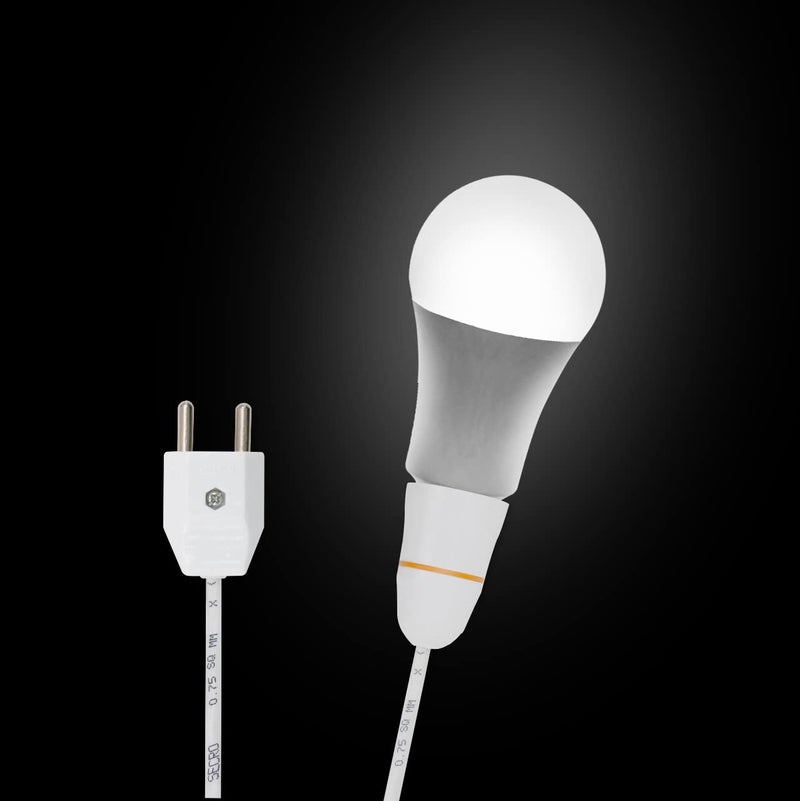 SeCro حامل مصباح مع كابل تمديد، حامل مصباح مع سلك مرن وقابس 2 دبوس لأغراض متعددة لتزيين المناسبات. (5 متر) - Image 4