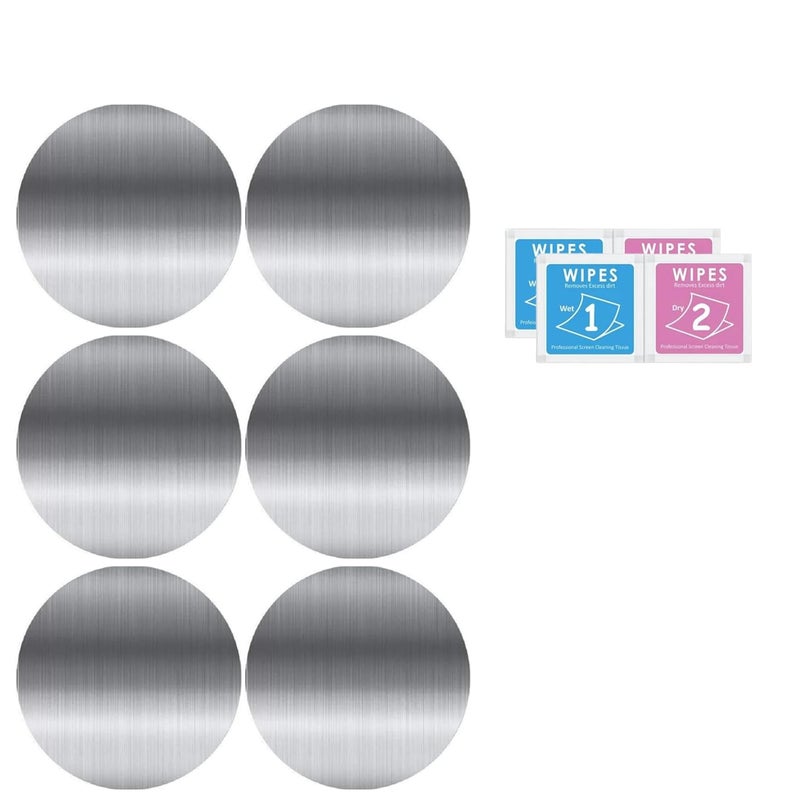 ENTRONZ Metal Plates for Magnet Car Mount Mobile Phone Holders and Other Magnet Mount Holders (Silver) (6 Circle) - Image 1