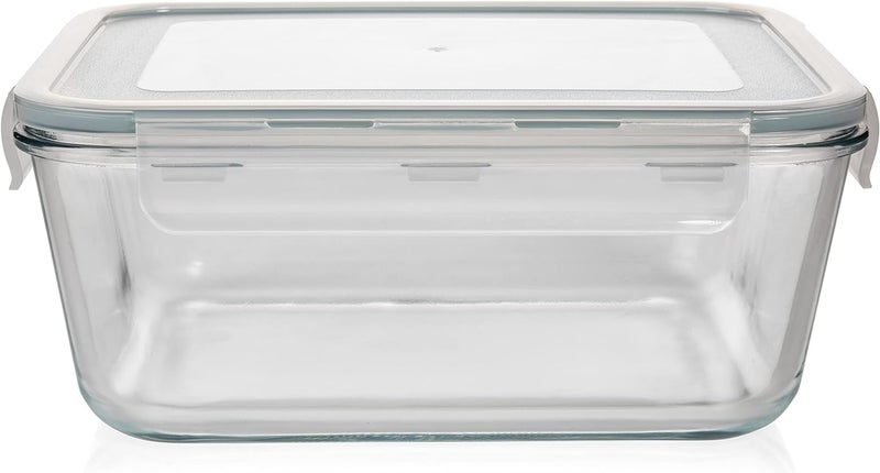 Femora Borosilicate Glass Containers for Kitchen | 1 Year Warranty | Container Boxes for Storage, Storage Box for Kitchen with Air Vent Lid, Microwave Safe Utensils, Square (Set of 1-1200ml) - Image 5