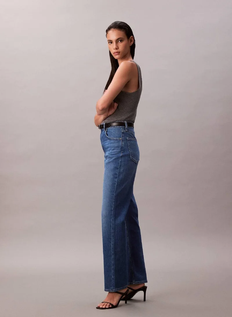 Calvin Klein Jeans INDIGO CHANNEL High Rise Straight Jeans for Women | Best Price UAE