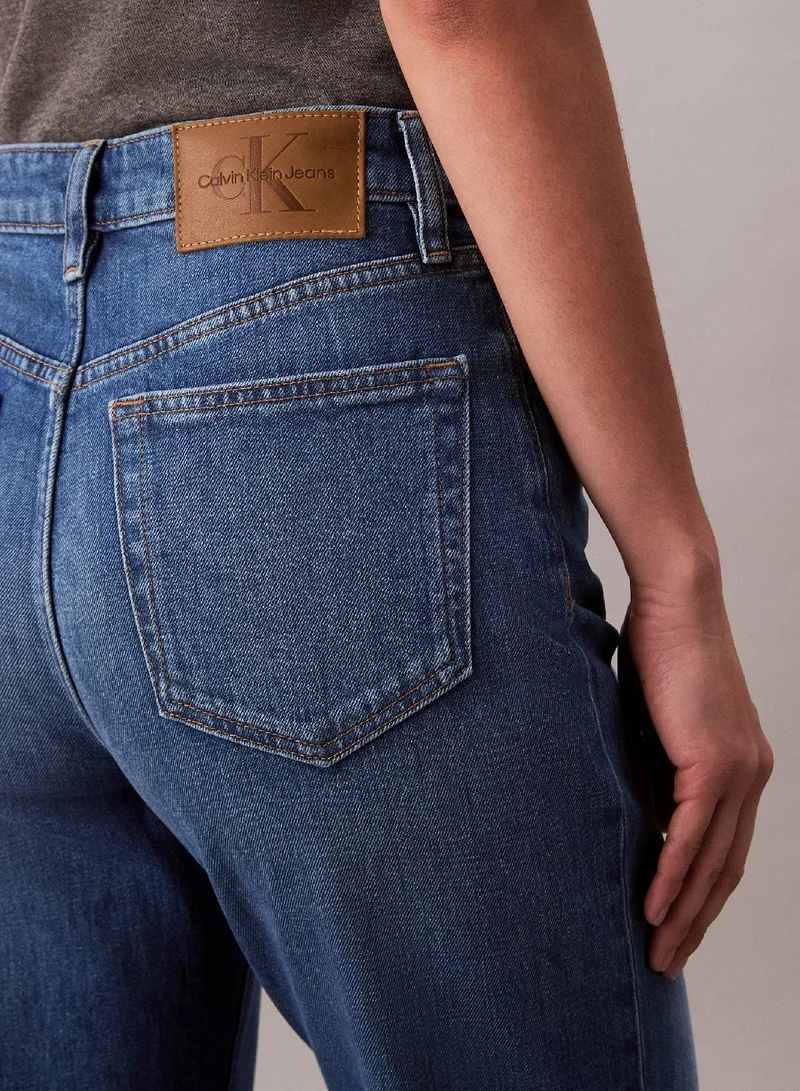 Calvin Klein Jeans INDIGO CHANNEL High Rise Straight Jeans for Women | Best Price UAE