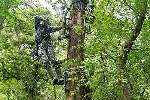Hawk Full Platform Stand w/ Silent Strap Attachment for Deer Hunting, Helium Hammock Apex, Black - Adjustable Climbing Tree Stand Accessory and Equipment for Shooting - Image 5