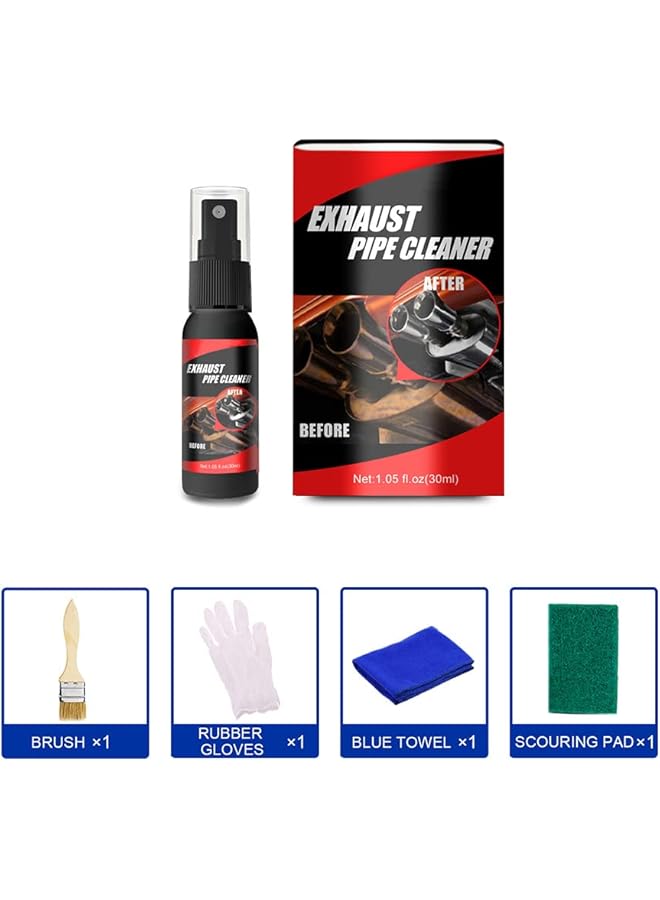 NALACAL مزيل الصدأ للمعادن، بخاخ تنظيف أنابيب عادم السيارة، مزيل الصدأ للأسطح المعدنية، صيانة أنابيب عادم الدراجات النارية، مجموعة بخاخ إزالة الصدأ، مجموعة أدوات تنظيف غسيل السيارات، 5 قطع - Image 5