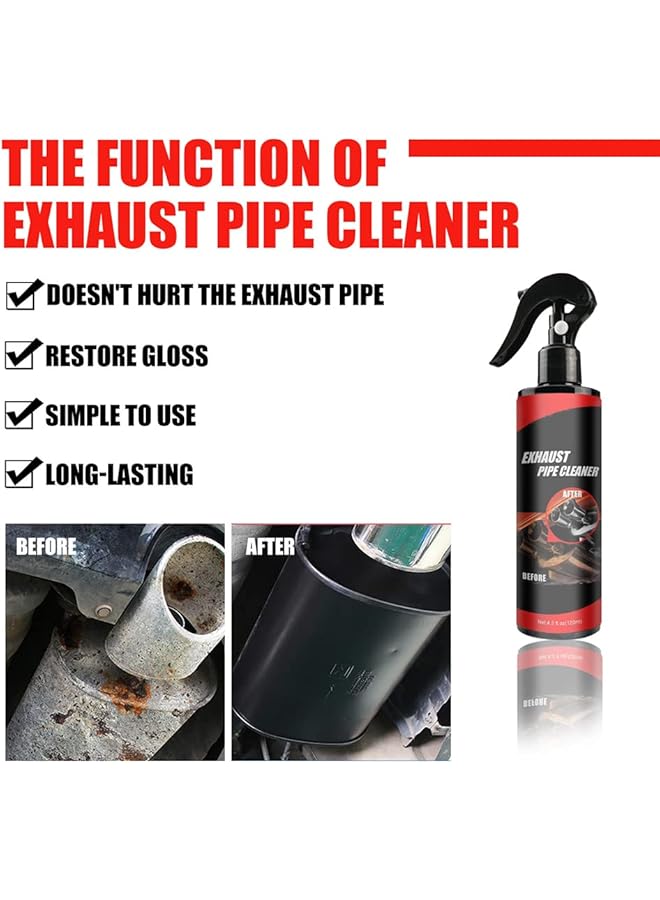 NALACAL مزيل الصدأ للمعادن، بخاخ تنظيف أنابيب عادم السيارة، مزيل الصدأ للأسطح المعدنية، صيانة أنابيب عادم الدراجات النارية، مجموعة بخاخ إزالة الصدأ، مجموعة أدوات تنظيف غسيل السيارات، 5 قطع - Image 4