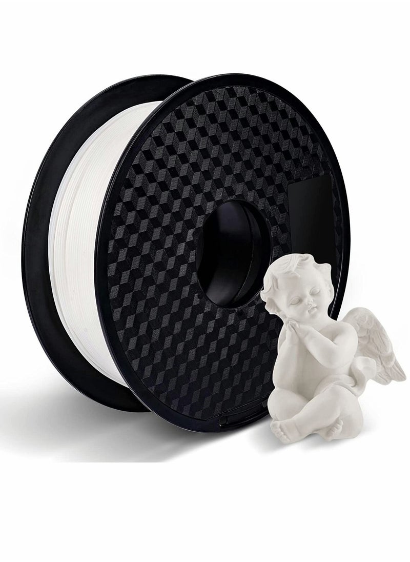 SYOSI PLA 3D Printer Filament, Dimensional Accuracy +/- 0.03 mm, 1 kg Spool(2.2lbs), 1.75 mm（White）  - Image 1