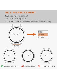 Adando Adando Genuine Leather Watch Strap Soft Bamboo Pattern Genuine Cowhide Leather Strap Leather Replacement Watch Band for Men Women 20mm 22mm Replacement Bands for Watch Accessories for Watch  - Image 2