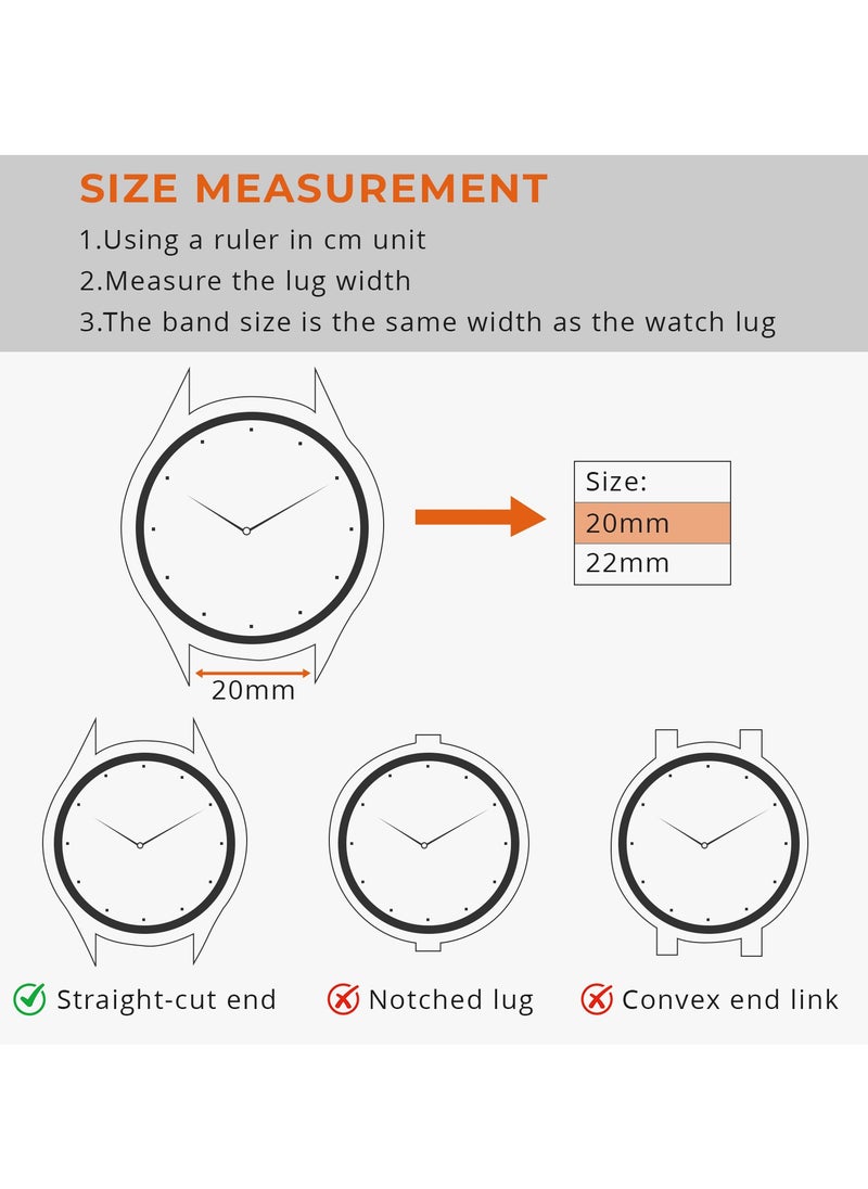 Adando - Adando Genuine Leather Watch Strap Soft Bamboo Pattern Genuine Cowhide Leather Strap Leather Replacement Watch Band for Men Women 20mm 22mm Replacement Bands for Watch Accessories for Watch - Image 1
