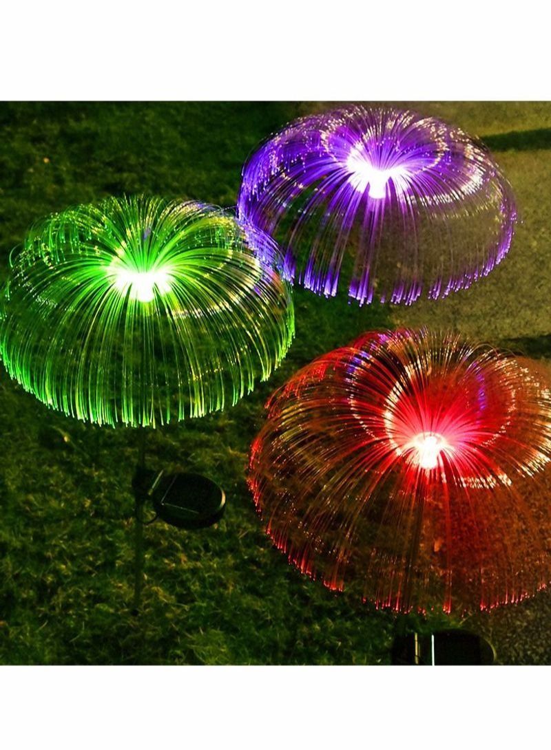 NIBEMINENT Colorful Fiber Optic Jellyfish Lawn Light - Image 3