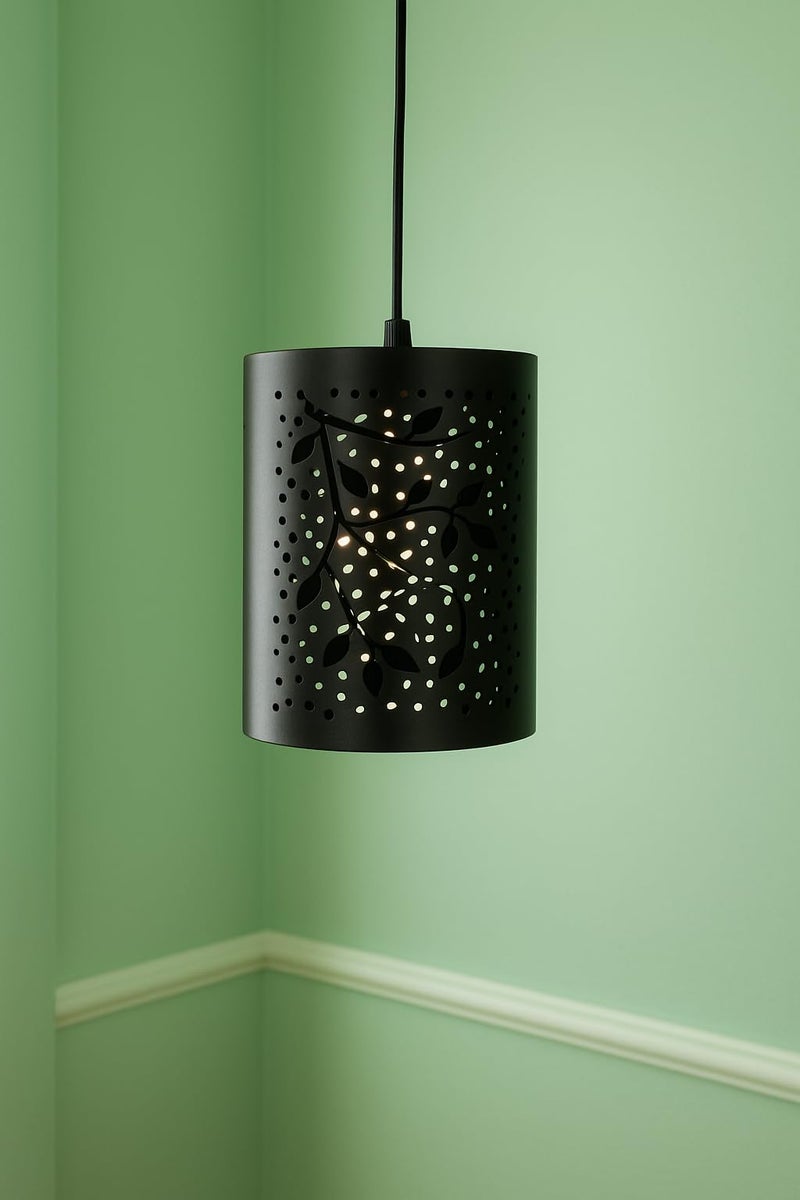 BENE Jack Pendant Lamp, Mild Steel Indoor Chandelier Modern Hanging Lamp, E-27 Base Ceiling Hanging Light for Home Decor, Kitchen, Living Room, Bedroom, 10 cm (Black, Pack of 1 Pc) - Image 4