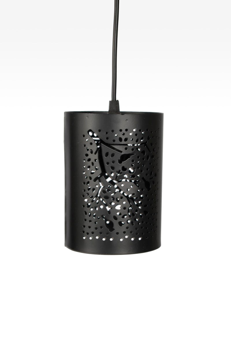 BENE Jack Pendant Lamp, Mild Steel Indoor Chandelier Modern Hanging Lamp, E-27 Base Ceiling Hanging Light for Home Decor, Kitchen, Living Room, Bedroom, 10 cm (Black, Pack of 1 Pc) - Image 2