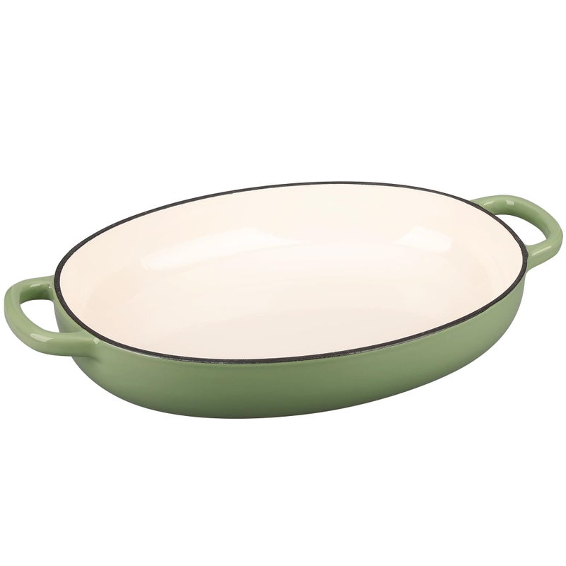 EDGING CASTING Enameled Oval Cast Iron Dutch Oven Pot with Lid, Bread Dutch Oven for Sourdough Bread Baking, Dutch Oven Bread, Bread Oven, 6QT, Pistachio Green - Image 5
