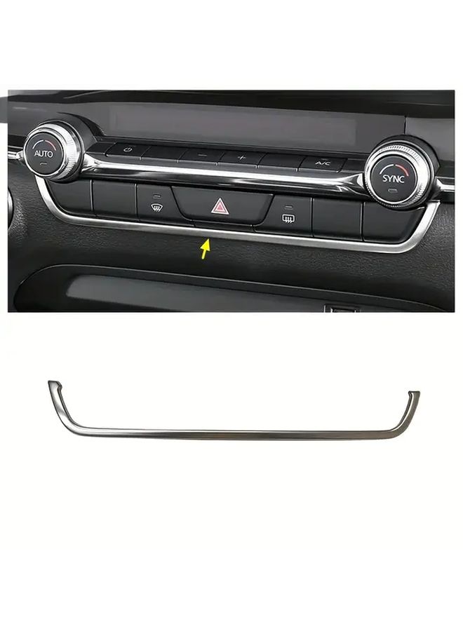 Car Interior Silver Dashboard Air Vent Cover Trim For Mazda 3 2019 2020 2021 2022 2023 2024 2025 CX 30 2020 2021 2022 2023 2024 2025 Central Control AC Outlet Decorative Stripes - Image 5