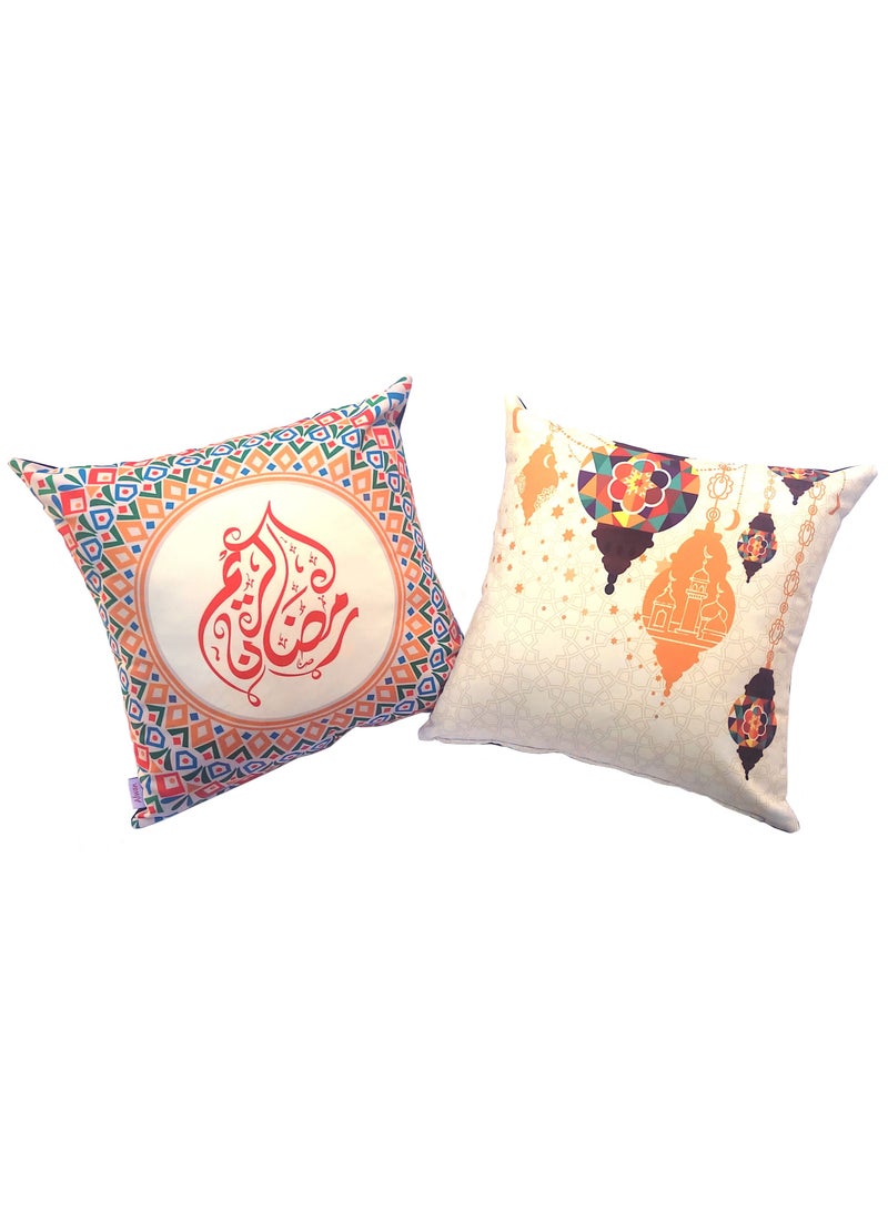 Alwan Set of 2 Ramadan Kareem 40 x 40 cm Cushion Covers - Image 1