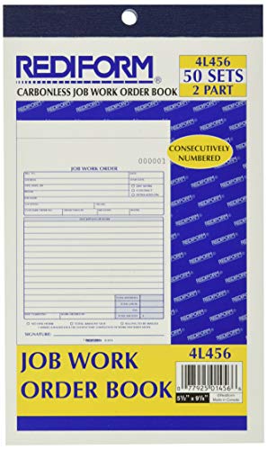 REDIFORM Job Work Order Book, 5 1/2 x 9 1/8, Two Part, 50/Book - Image 3