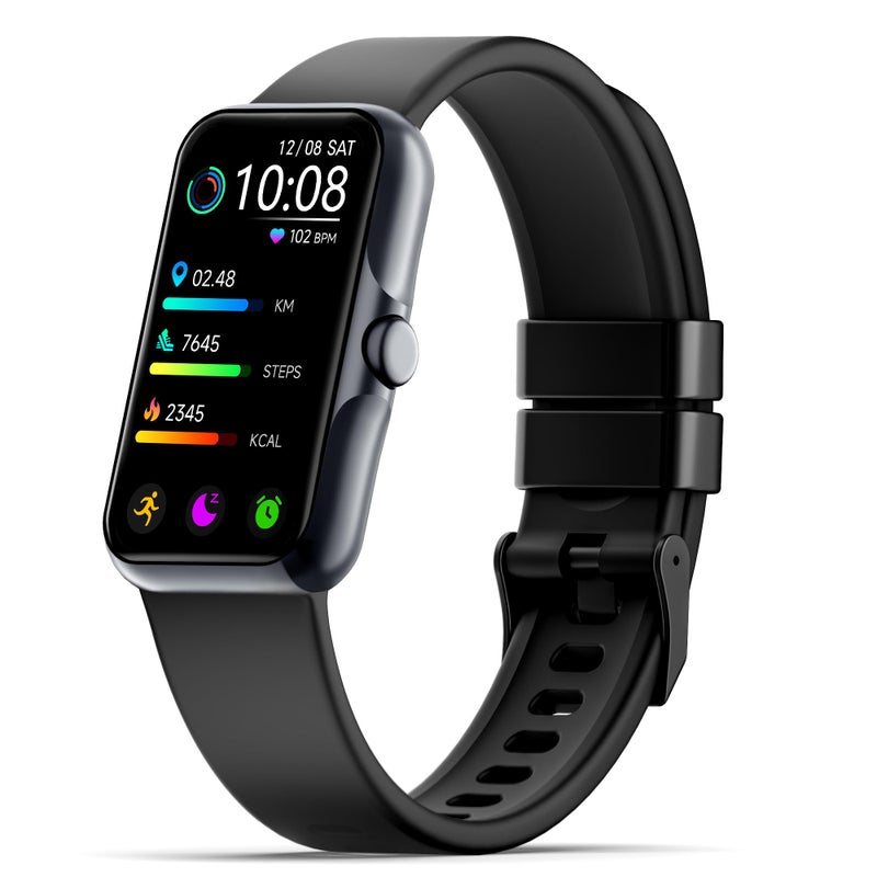 JYUAJOI Fitness Tracker with 247 Continuous Heart Rate Blood Oxygen Monitor Smart Watch with Sleep Monitor IP68 Waterproof Activity Tracker Step Counter for Women Men Black - Image 2