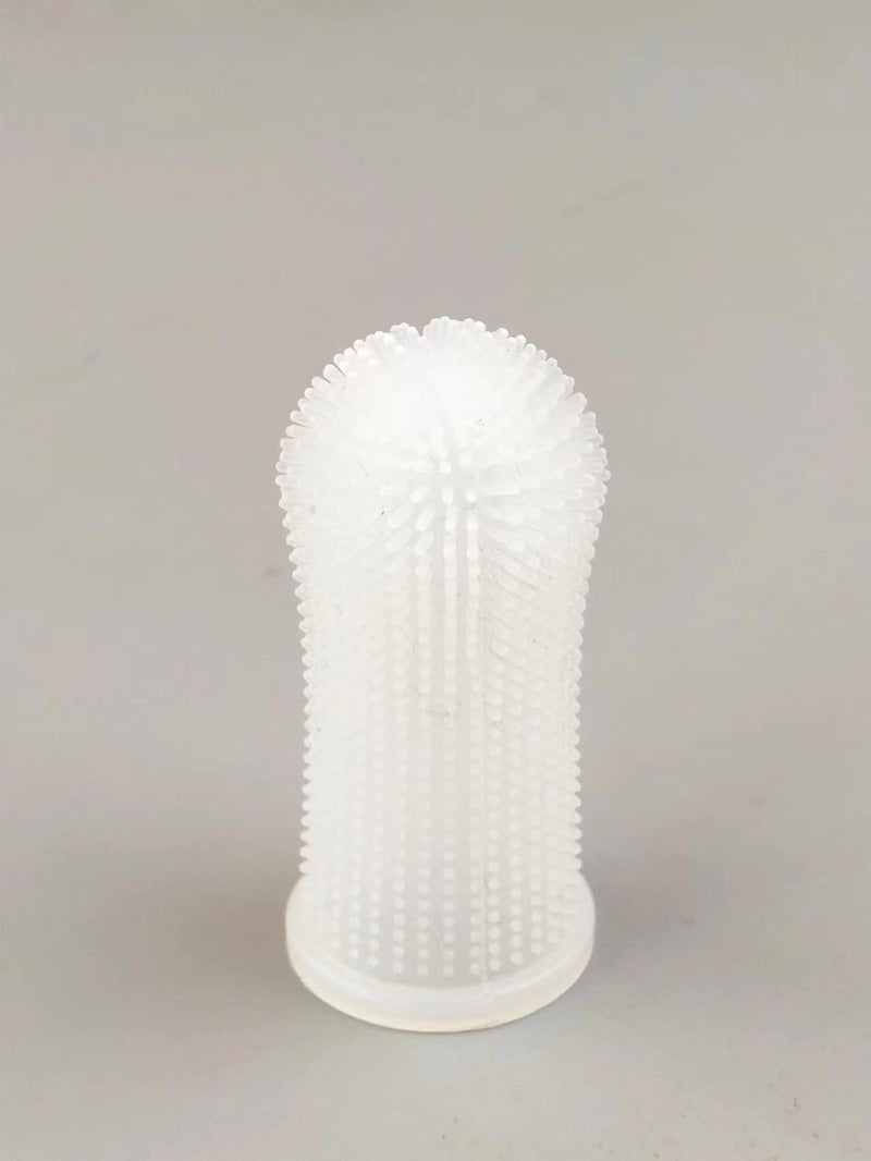 Generic Pet Silicone Finger Toothbrush for Dogs White 