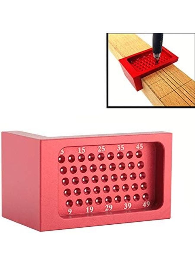 Aluminum Alloy T Type Scribe Mark Tool Rustproof Red for Woodworking Projects - Image 4