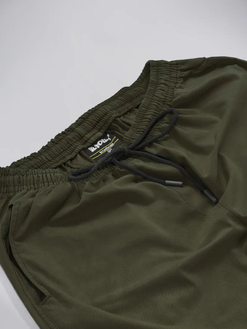 Beyoung Army Green Cotton Cargo Joggers