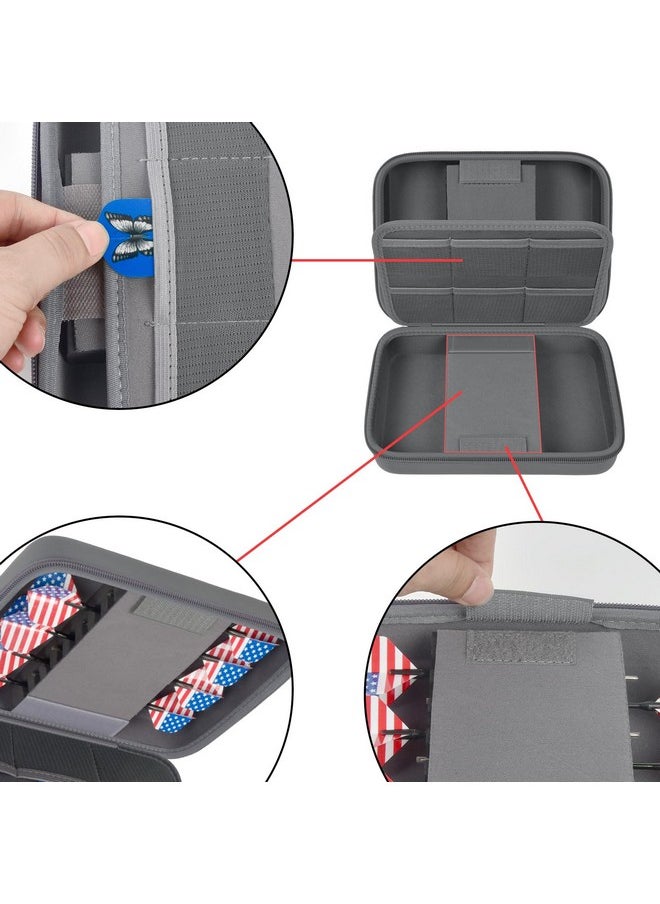 GWCASE Dart Case For 16 Steel Tip And Soft Tip Darts, Dart Carrying Storage Holder Fits For Dart Tips, Shafts And Flights (Box Only)-Grey  - Image 3