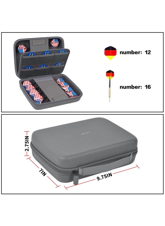 GWCASE Dart Case For 16 Steel Tip And Soft Tip Darts, Dart Carrying Storage Holder Fits For Dart Tips, Shafts And Flights (Box Only)-Grey  - Image 4
