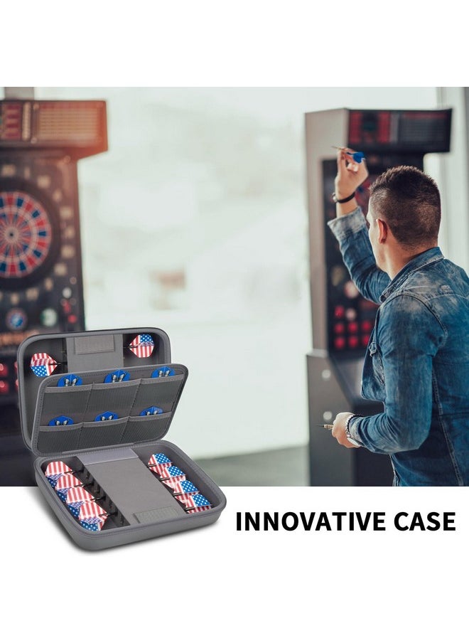 GWCASE Dart Case For 16 Steel Tip And Soft Tip Darts, Dart Carrying Storage Holder Fits For Dart Tips, Shafts And Flights (Box Only)-Grey  - Image 5