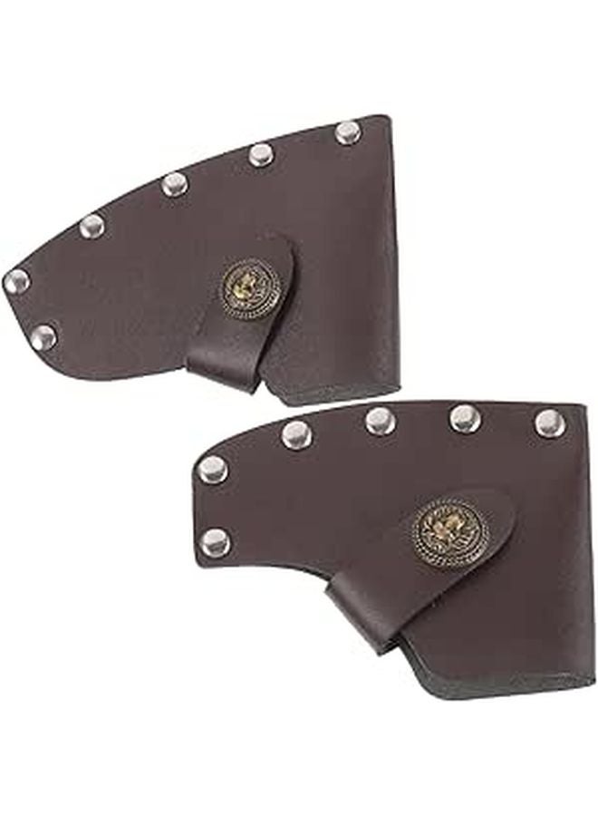 Leather Hatchet Cover Waterproof Protective Case For Outdoor Ax Head 2 Pack - Image 1