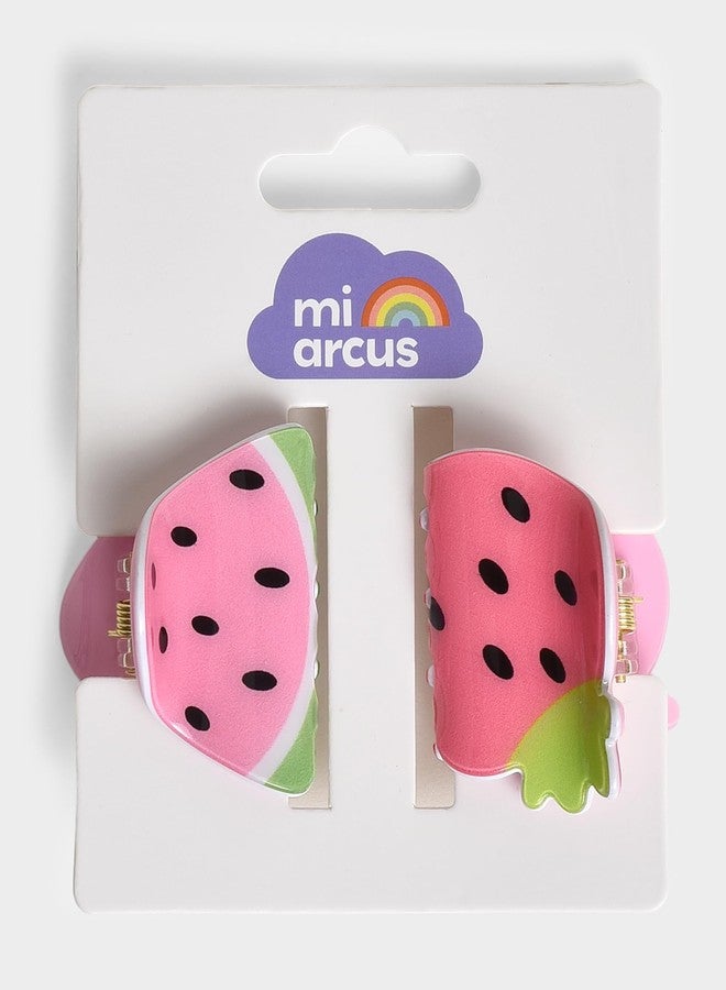 Mi Arcus Pink Fruit Pattern Cluture for Girls (Pack of 2) - Image 2