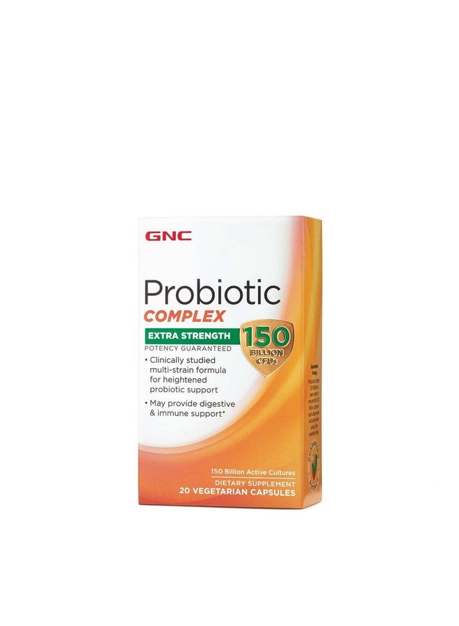 GNC Probiotic Complex Extra Strength with 150 Billion CFUs, 20 Capsules, Daily Probiotic Support - Image 1