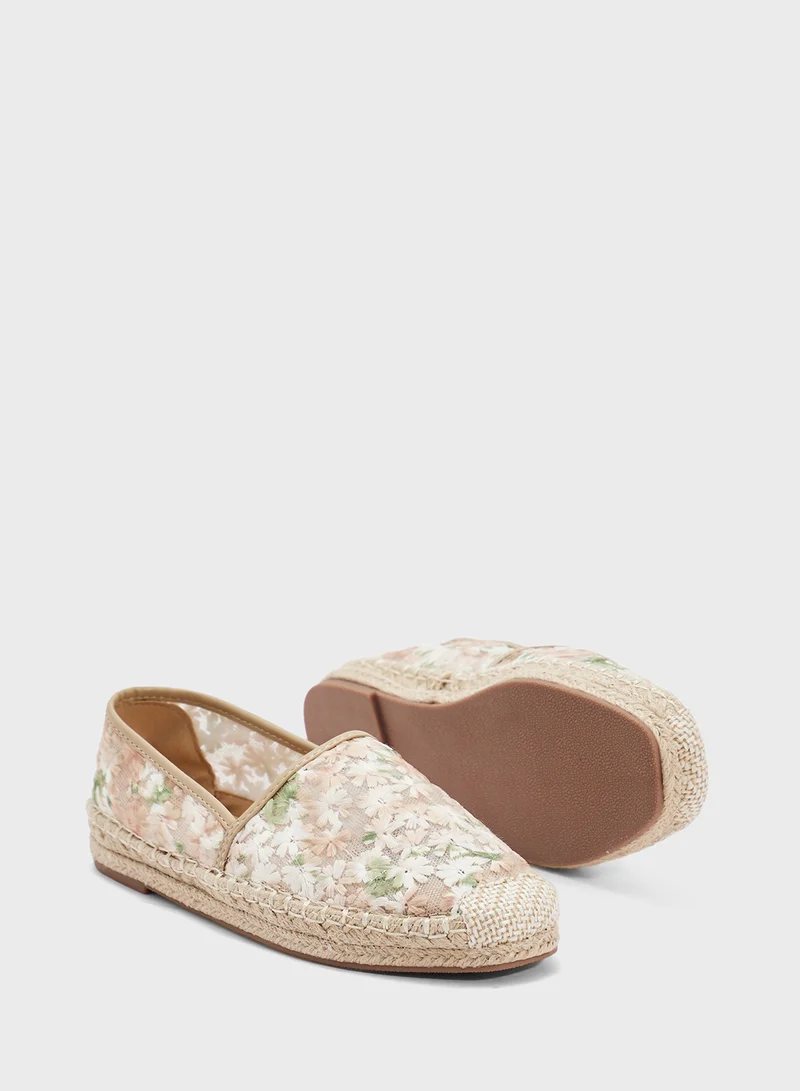 ELLA Floral Mesh Espadrille
