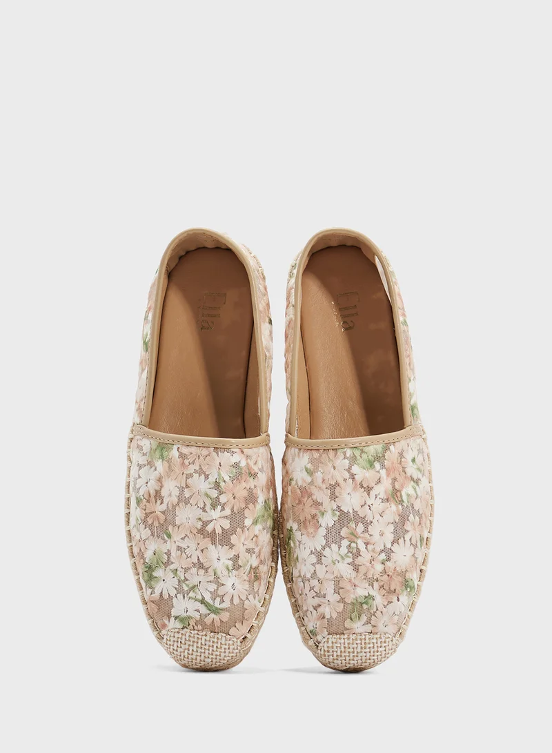 ELLA Floral Mesh Espadrille
