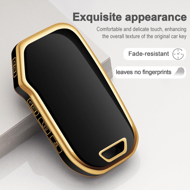 Tengare for Kia Key Fob Cover Flip Car Key Case fits K5 LX Seltos S LS Sorento Soul Sportage NIRO Forte LXS FE - Image 3