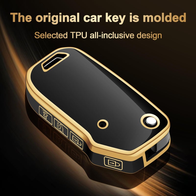 Tengare for Kia Key Fob Cover Flip Car Key Case fits K5 LX Seltos S LS Sorento Soul Sportage NIRO Forte LXS FE - Image 2