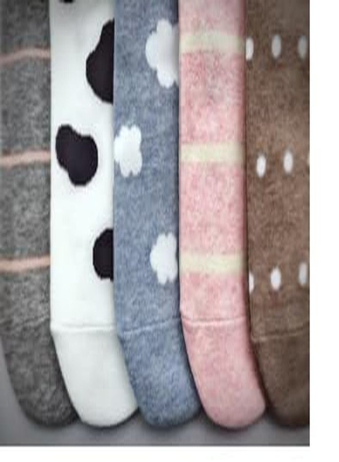 CAPICHINO Girls|Boy's Cotton Socks Cute Animal Cartoon Dog Cat Pattern Socks For Kids(Pack of 5) (9-10Years) - Image 5
