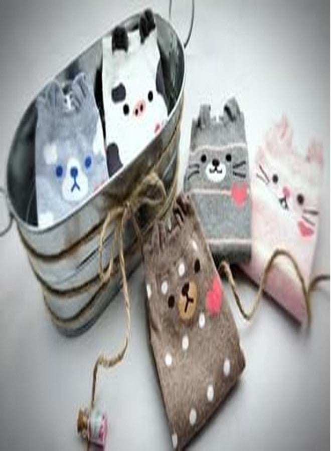 CAPICHINO Girls|Boy's Cotton Socks Cute Animal Cartoon Dog Cat Pattern Socks For Kids(Pack of 5) (9-10Years) - Image 2