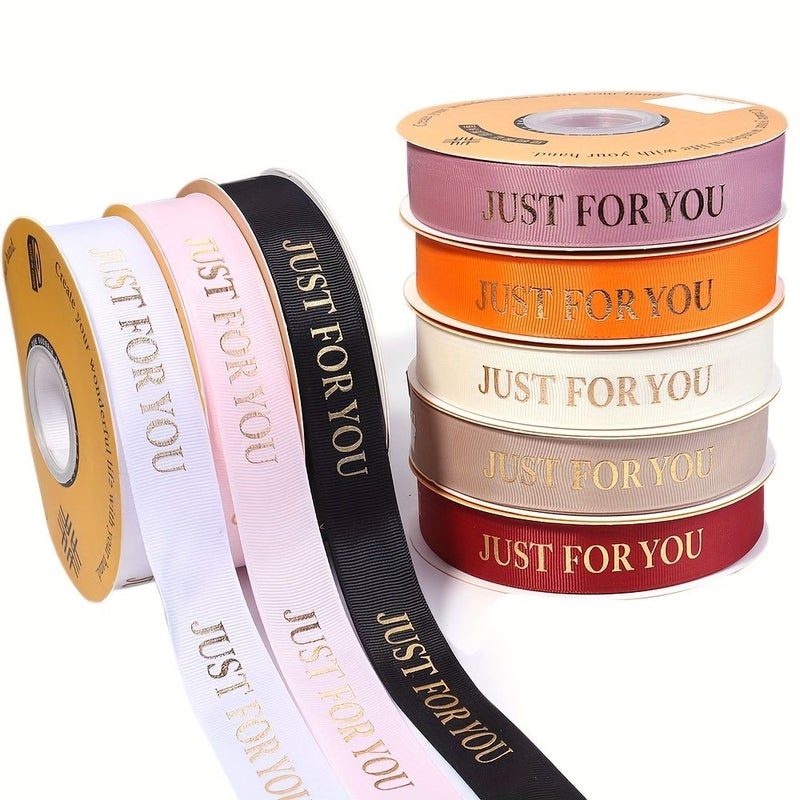Black Printed Polyester Ribbon Roll For Gift Wrapping Bows And Clothing Decoration - Image 1