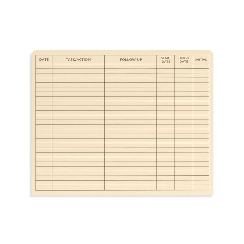 Blue Summit Supplies 50 Project File Folders, Reinforced Straight Cut Tab, 2 Inch Expansion Pocket, Preprinted Project Management Folder Design, Letter Size, Manila, 50 Pack - Image 4