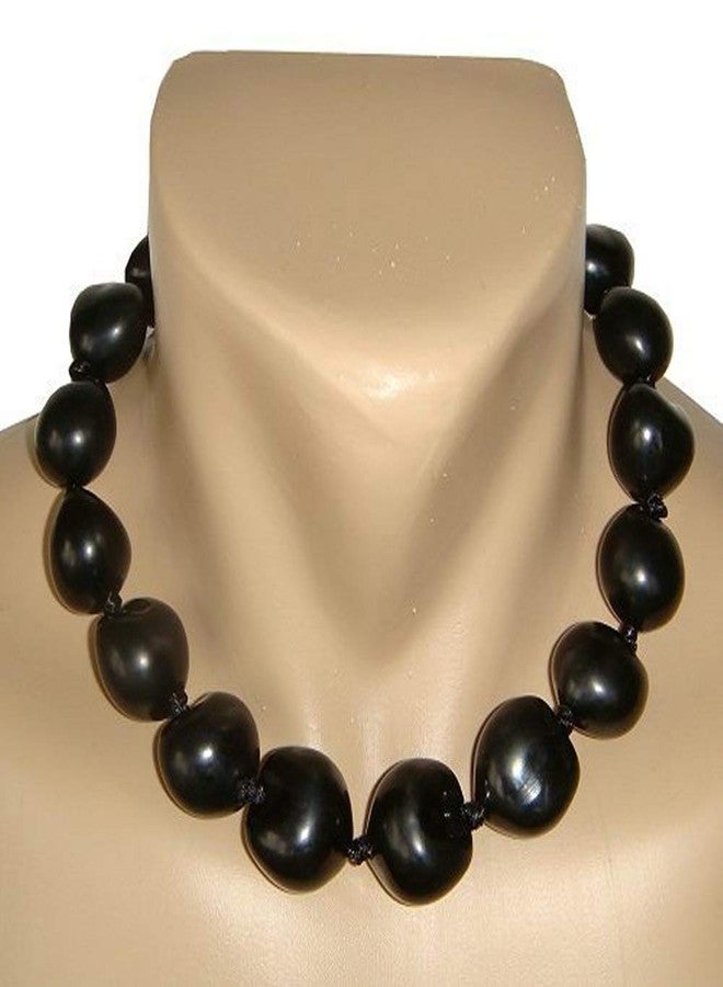 Zero Gravity Hawaii Hawaiian Kukui Nut Black Shell 18" Hawaii Choker Necklace - Image 2