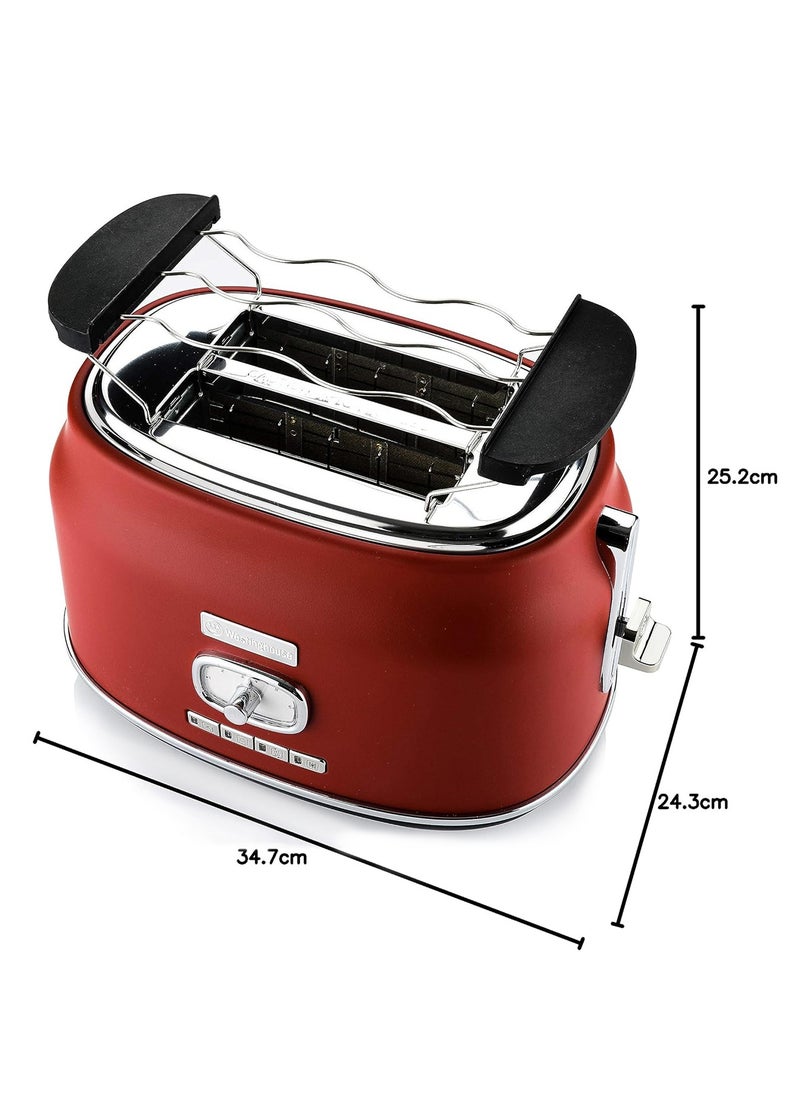 Westinghouse - 2-Slice Toaster 815W WKTTB857RD Cranberry Red Westinghouse Retro Series - Image 1