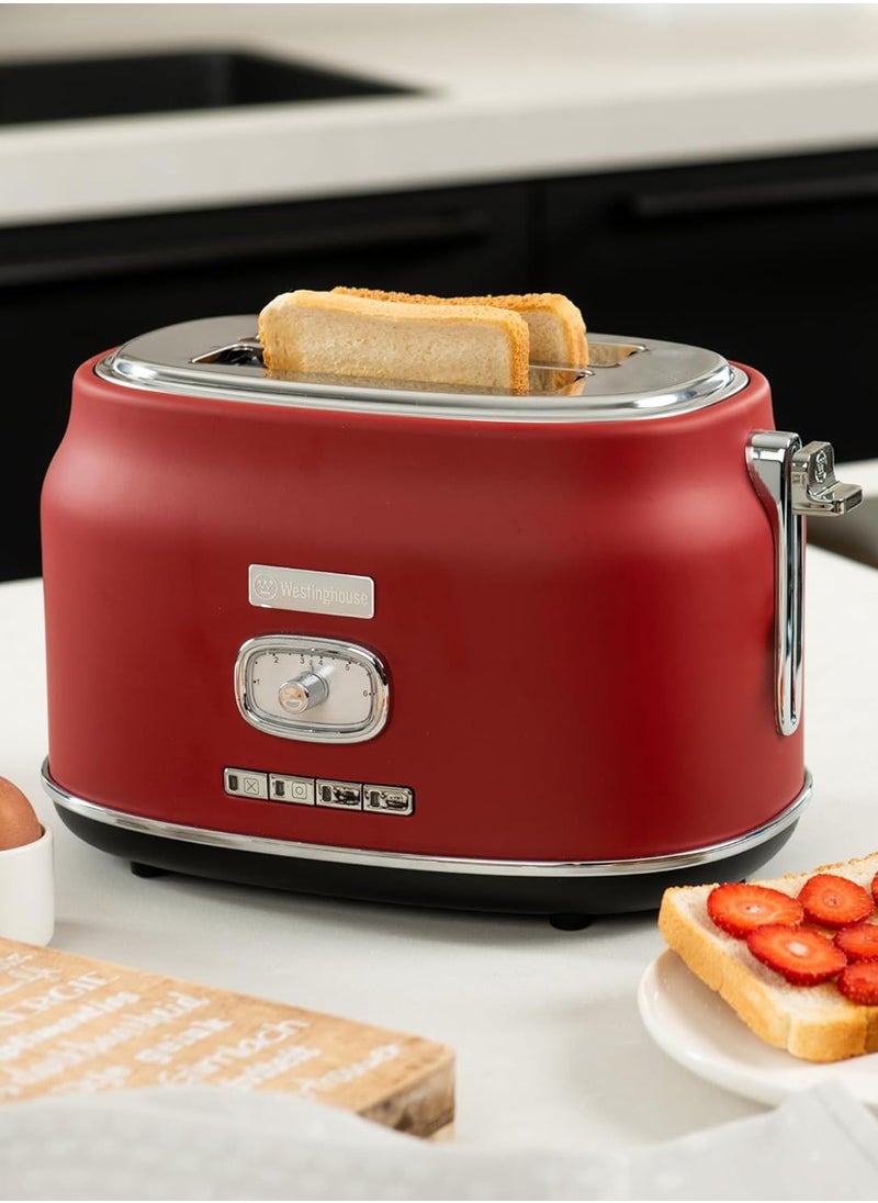Westinghouse - 2-Slice Toaster 815W WKTTB857RD Cranberry Red Westinghouse Retro Series - Image 1