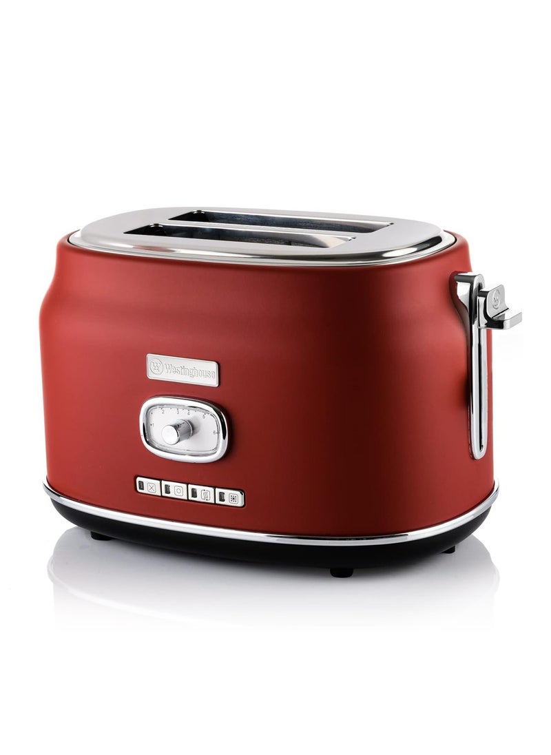 Westinghouse - 2-Slice Toaster 815W WKTTB857RD Cranberry Red Westinghouse Retro Series - Image 1