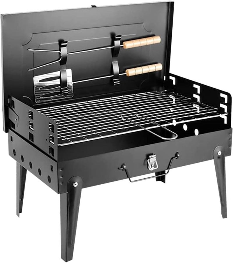 FASTRD Folding Campfire Grill Portable and foldable, easy to carry, with grill fork + shovel, suitable for outdoor barbecues, indoor and outdoor parties, short trips - Image 1