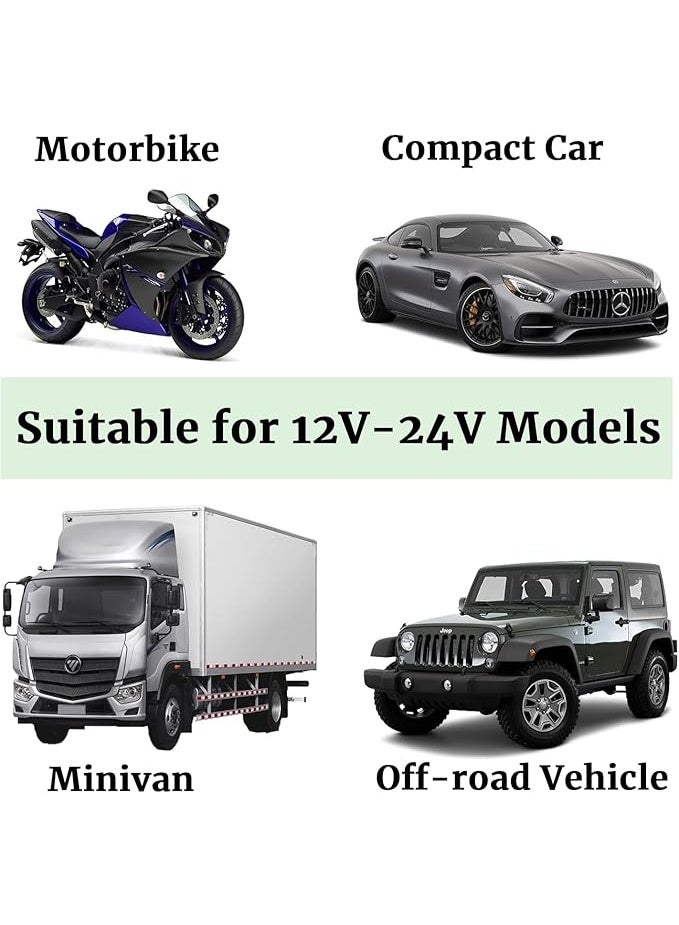 12V/24V Battery Alligator Clamp Adapter - Heavy Duty Extension Cable with Female Power Socket - Portable Battery Terminal Connector for Cars, Camper Vans, and Boats. - Image 2