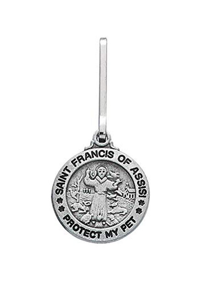 Pet Id Tag customizable with Name and Phone Number Saint Francis Protect My Pet by "McVan, Inc."