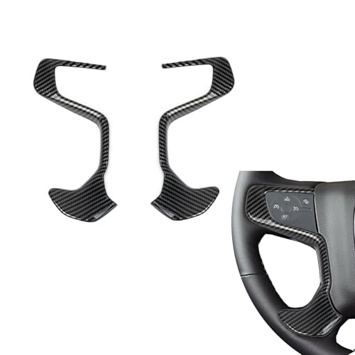 Tocatus Steering Wheel Trim Cover for 2014-2018 GMC Sierra, for 2015-2020 GMC Yukon, ABS Carbon Fiber 2PCS - Image 3