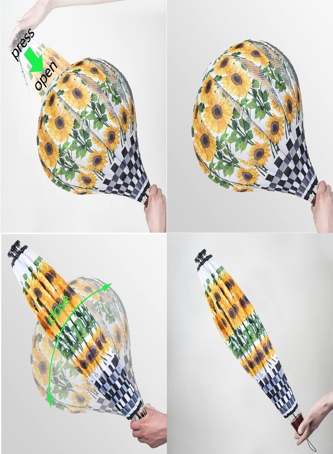FENELY Giant Sunflower Hot Air Balloon Garden Wind Spinners Large Pinwheels Whirligigs Windmill Toys for Kids Yard Decor Lawn Decorations Outdoor Whirlygig Windmills Wind Twister Everyday 59" L 2Pack - Image 3