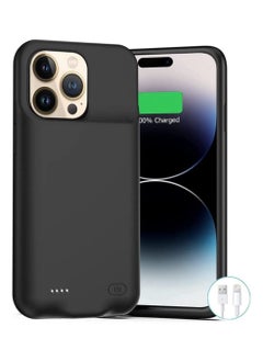 Battery Case for iPhone 14 Pro Max, 4500mAh Rechargeable Portable Charging Case for iPhone 14 Pro Max (6.7 inch) Extended Battery Pack Protective Charger Case
