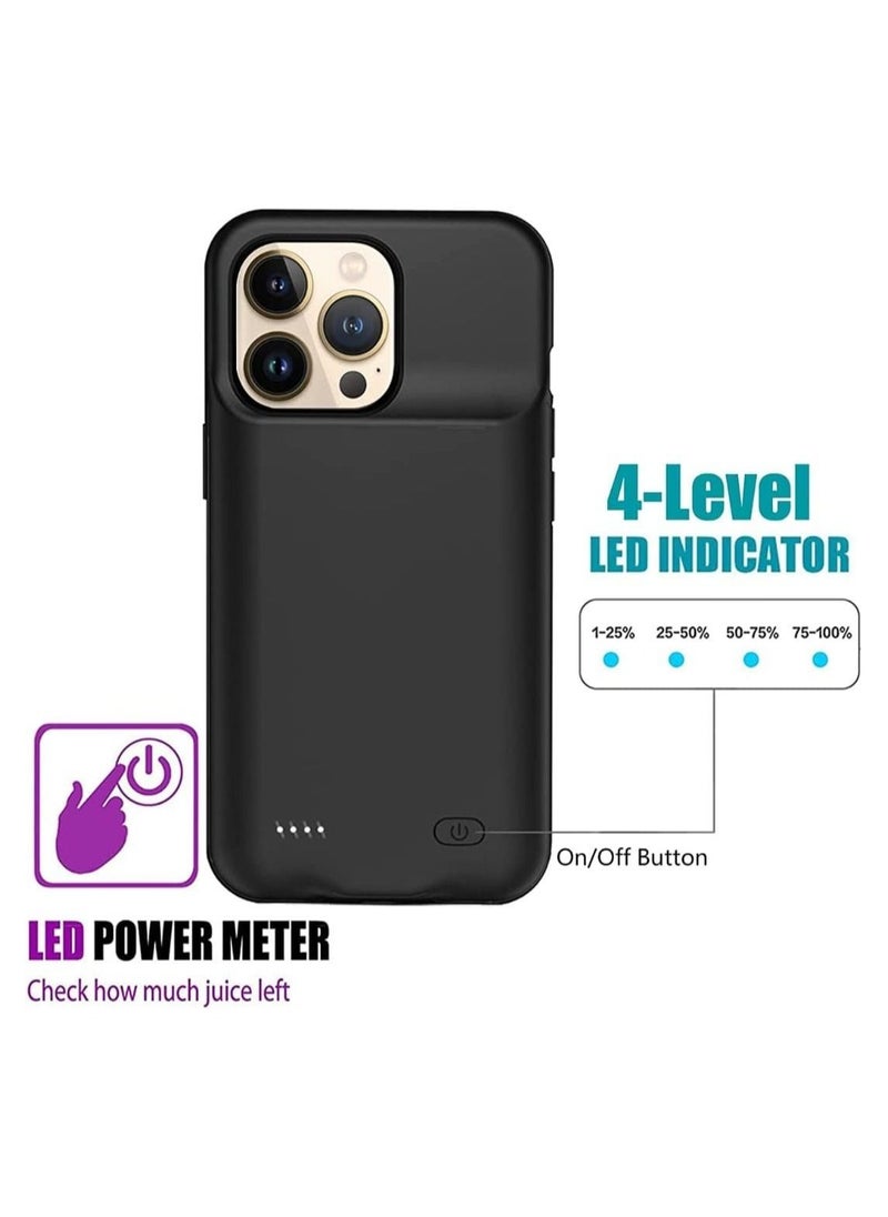 ELTRAZONE - Battery Case for iPhone 14 Pro Max, 4500mAh Rechargeable Portable Charging Case for iPhone 14 Pro Max (6.7 inch) Extended Battery Pack Protective Charger Case - Image 1