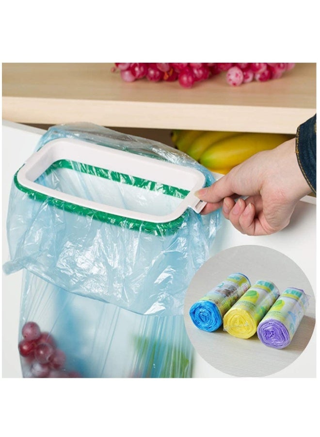 Hanging Rubbish Bag Holder, Portable Garbage Bags Rack,rubbish Bags Storage Rack Portable Practical Rubbish Bin for Cabinet Reusable Hanging Rubbish Bag Stand for Storage of Kitchen Waste,3pcs - Image 2