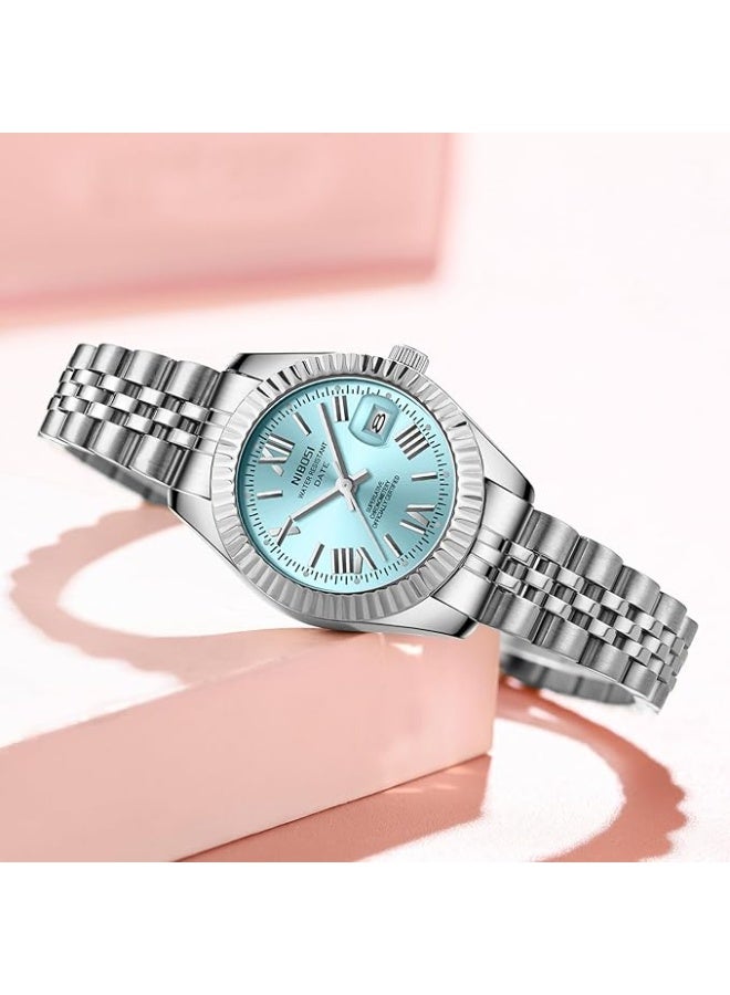 NIBOSI Women Watch Analog Quartz Stainless Steel Waterproof Classic Desiger Date Watches for Women - Image 3