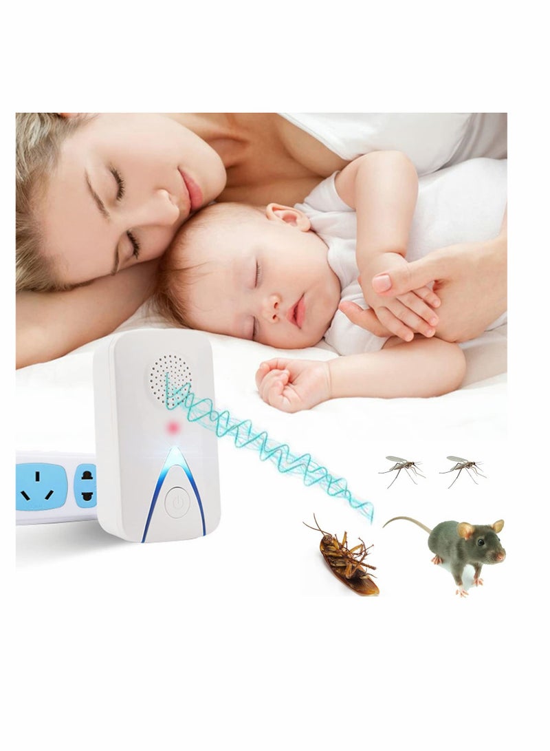 SYOSI Ultrasonic Pest Repeller Home Kit, Ultrasonic Pest Repeller Plug in for Mosquito Mice Roach Spider Insects Safe for Human Electronic Indoor Ultrasonic Pest Repeller (Pack of 2) - Image 3